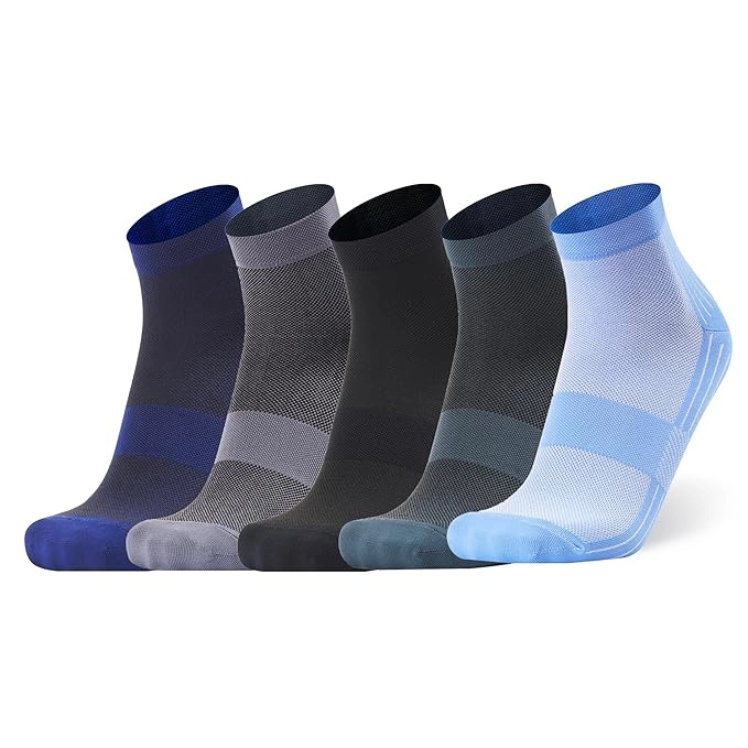 Men's Ankle Length Sports Socks, Pack of 5 Pairs