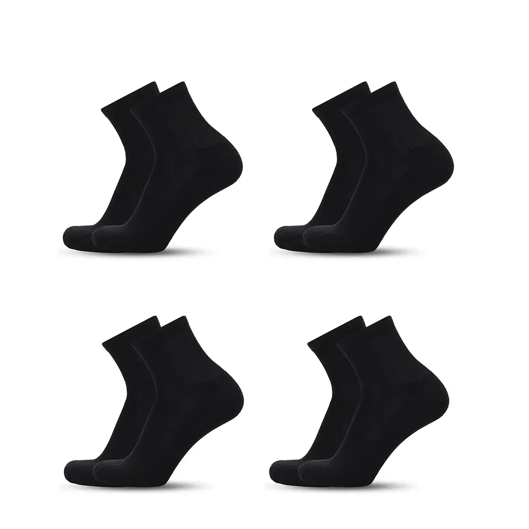 Men's Ankle Length Cotton Socks, Pack of 4 Pairs