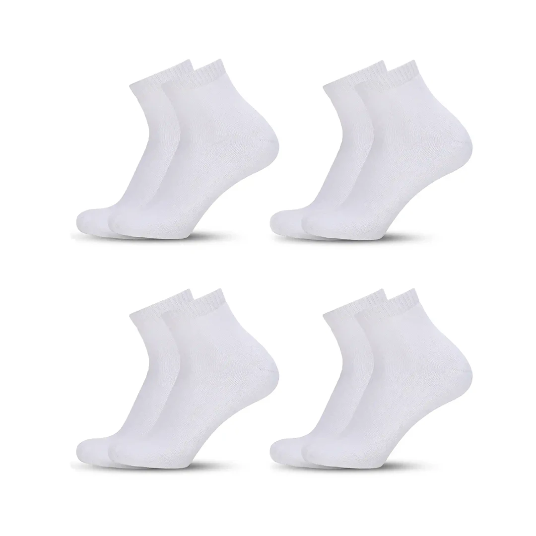 Men's Ankle Length Cotton Socks, Pack of 4 Pairs