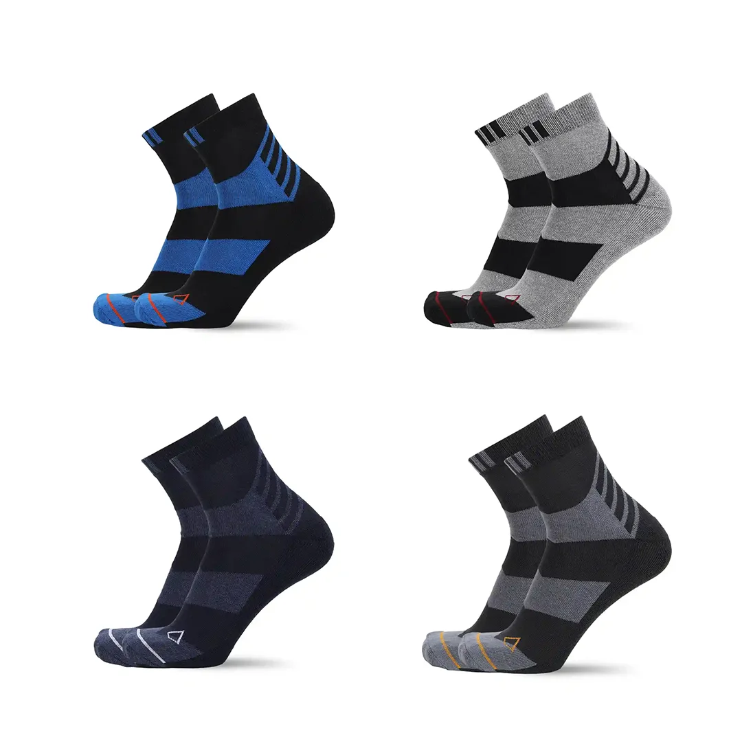 Men's Ankle Length Cotton Socks, Pack of 4 Pairs