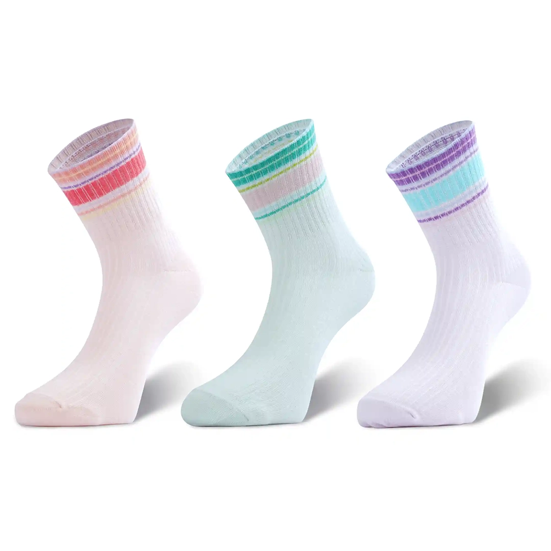 Women's Ankle Length Cotton Socks, Pack of 3