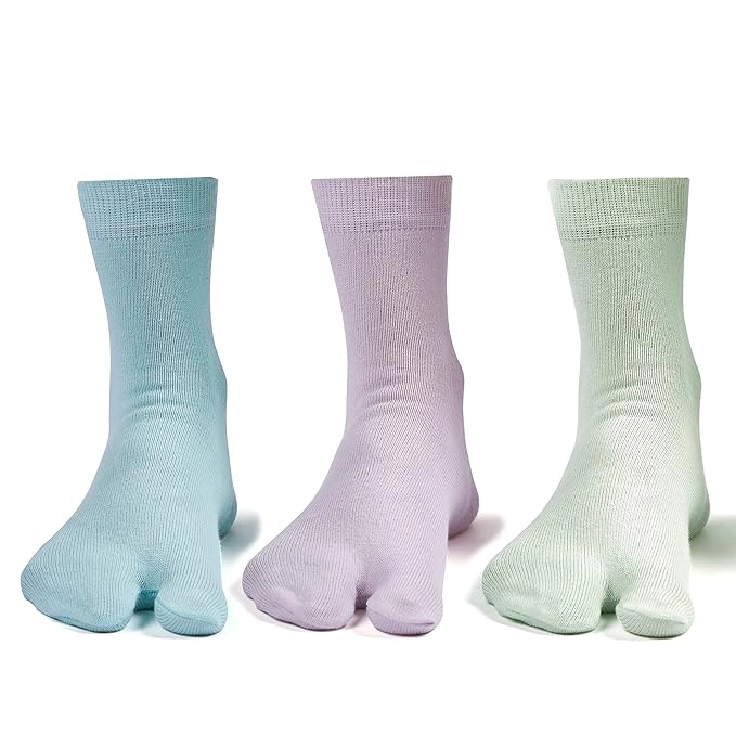 Women's Ankle Length Cotton Thumb Socks, Pack of 3