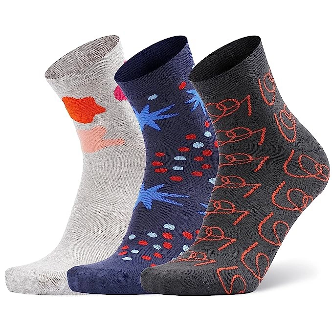 Men's Ankle Length Fun Cotton Socks, Pack of 3